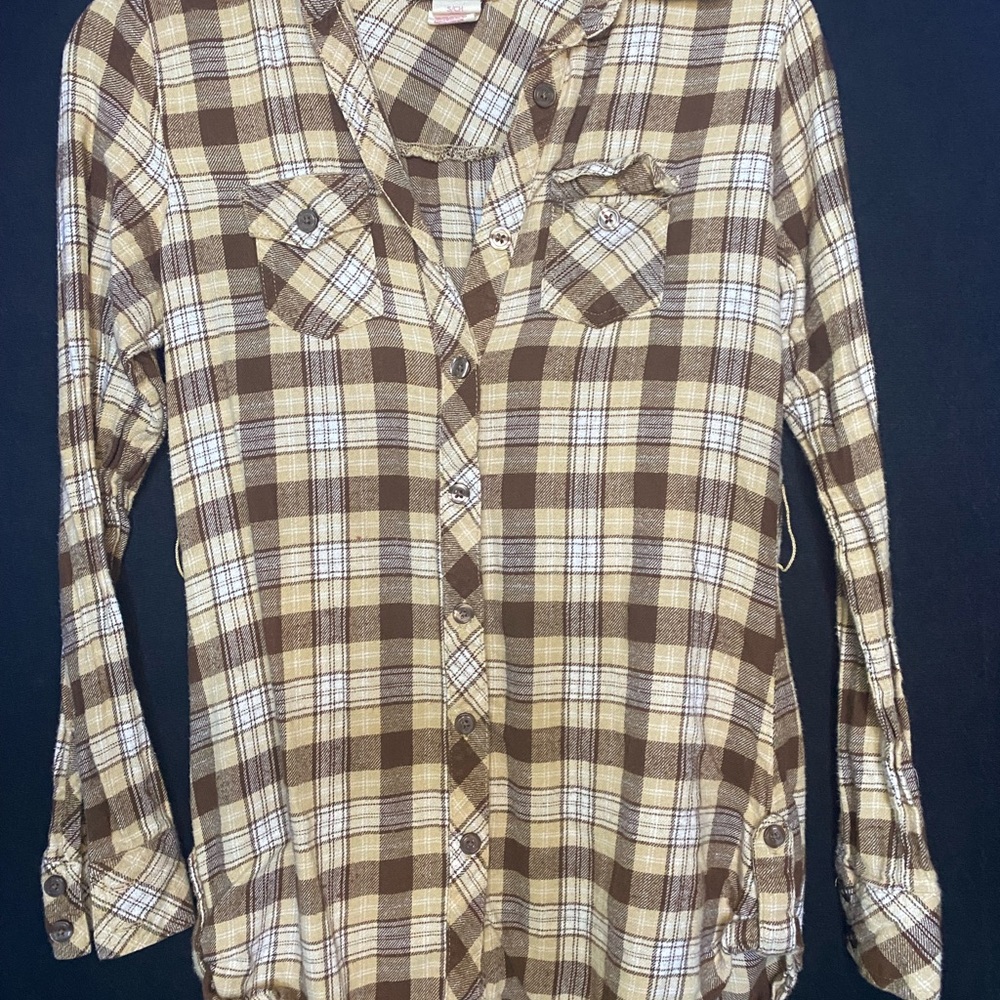 OP Khaki Plaid Shirt
